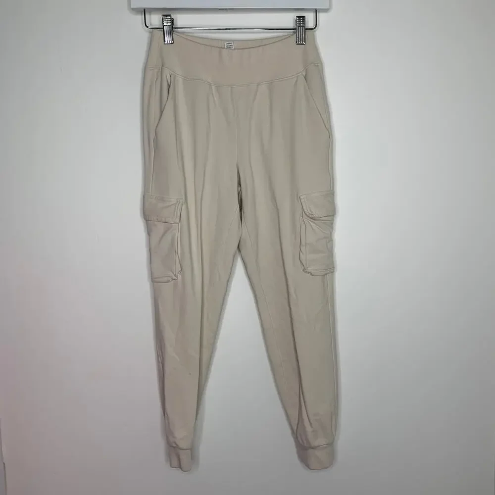 ALO Yoga High Rise Cargo Sweat Pant Cuffed Jogger 7/8 Size XS Womens